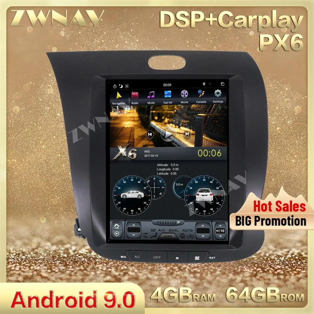 Tesa- style Big Screen Android 13.0 Car Multimedia Player For Kia CERATO K3 FORTE 2012-2017 Car Radio Stereo Gps Navi Head Unit