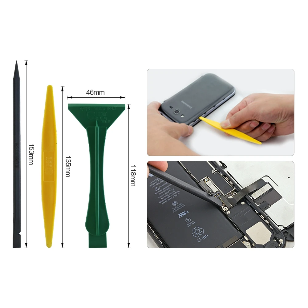 Kit d'outils de réparation de téléphone portable 12 en 1, outil d'ouverture de levier, jeu de tournevis pour iPhone et Samsung