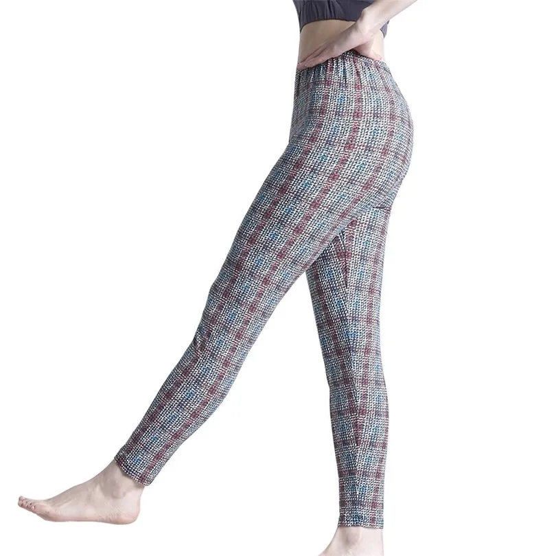 VISNXGI-mallas de Yoga para mujer, pantalones de Fitness para correr, ropa deportiva de cintura alta, Push Up, patrón de rejilla elástica, ropa de gimnasio