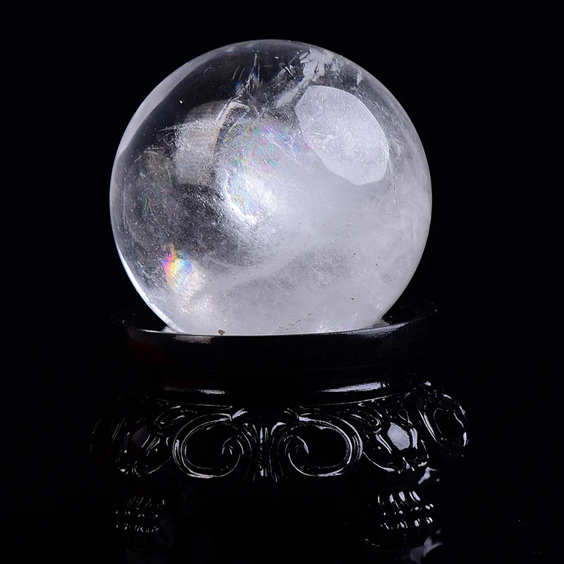 1PC Natural Rock Crystal Quartz Ball Polished Globe Massaging Ball Reiki Healing Stone Home Decoration Exquisite Souvenirs Gift