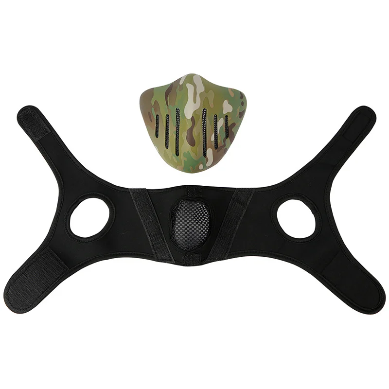 Mezza maschera Paintball tattica Airsoft combattimento militare visiera sport all\'aria aperta CS Wargame ciclismo caccia maschere protettive