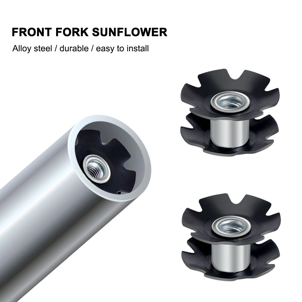 3pcs Mountain Bike Fangled Nut for 28.6mm Front Fork Mount Core Fastening Bolts Bicycle Steer Tube Ahead Headset Star Nuts