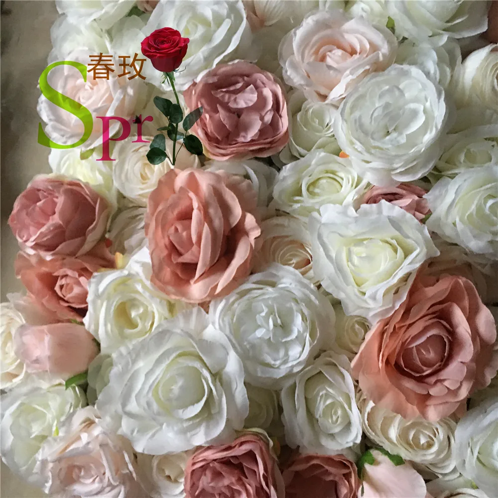 SPR Wholesale Wedding Backdrop Artificial Flower Wall Panel Decoration Artificial Silk Wedding Flower Walls Rose Backdrop