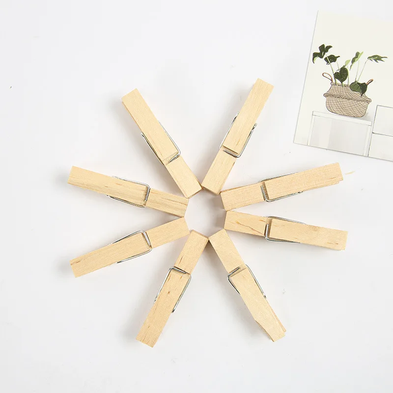 25/50/100 Uds Mini 25mm Clips de madera Natural Clips de fotos pinza de ropa DIY Clip de madera para fiesta de boda clavijas Dropshipping