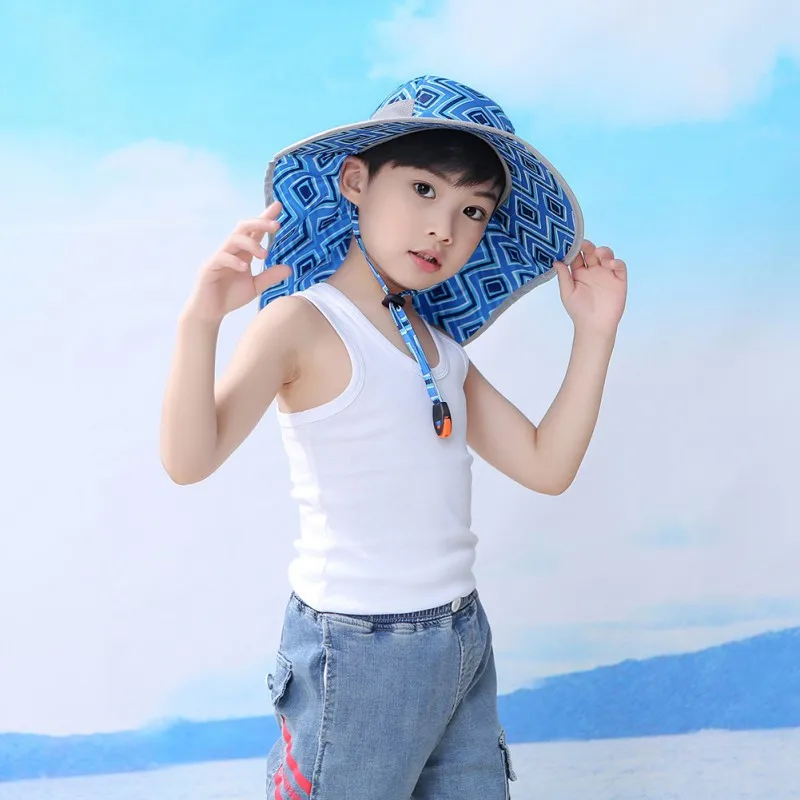 Adjustable Summer SPF 50+ Child Sun Hat Travel Beach Swim Cap Kids Infant Outdoor Sport Hiking Fishing Hats