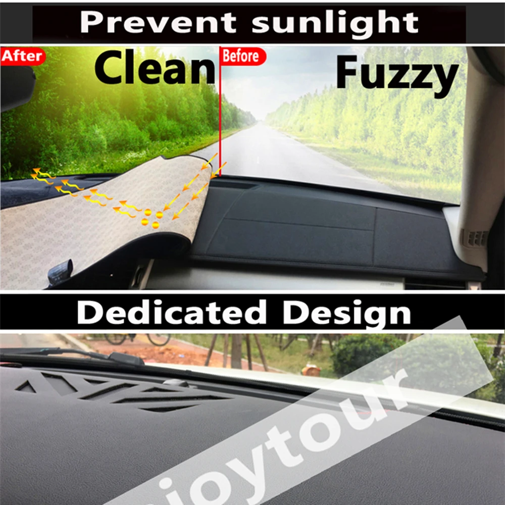 Leather Dashmat Dashboard Cover Pad Dash Mat Car Accessories Protector Auto Sunshades For Peugeot 408 GT 308 SW 2022 2023 2024