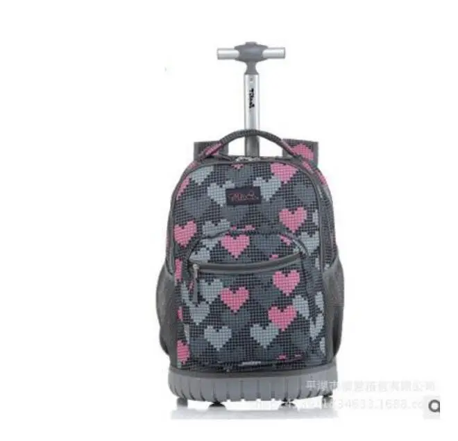 

18 inch School Rolling backpack Bags for teenagers Travel Trolley Bag Children Wheeled Backpack Bag for School Bag on wheels