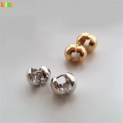 kshmir 2 Color round ball earrings geometric texture gold earrings women's earrings hollow basket women's earrings 2020