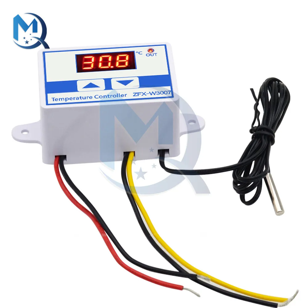 DC12V-60V W3007 Thermostat LED Digital Tube Display Microcomputer Temperature Controller NTC MOS Output Thermostat