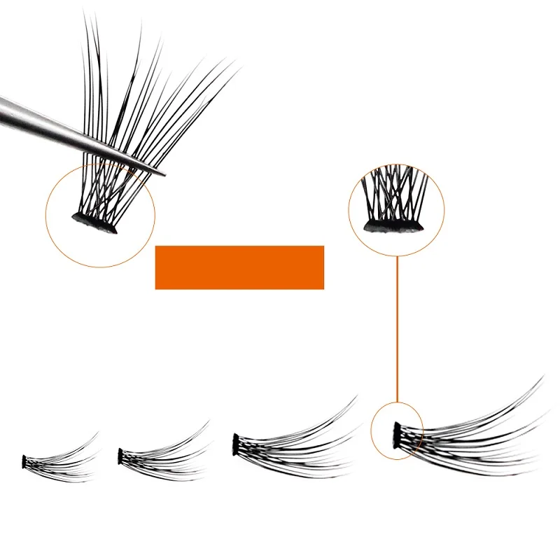 Grafting World 20D Individual Eyelash 0.07 and 0.1 Russia Cilia 60 Pcs Personal Make Up Eyelash Clusters