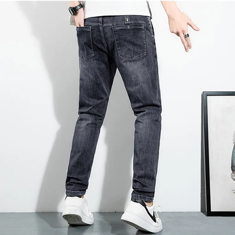 Summer Jeans Tall Men Stretch Straight Thin Extra Long Outseam 115CM Lightweight Guys Denim Trousers Big And Tall Male Pants