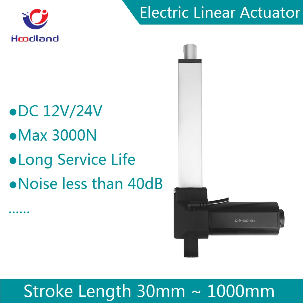 

IP3000-L Stroke Length 50-1000mm DC 24V Electric Linear Actuator Max 3000N Load Drive Motor Controller for Auto Garbage Can