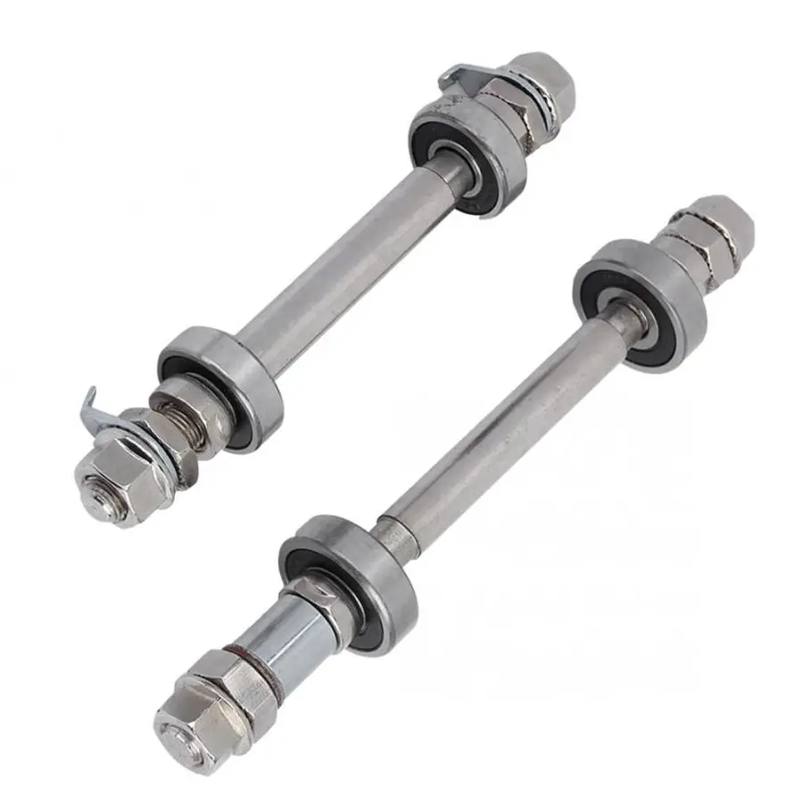 

14CM 18CM Bicycle Wheel Hub Axle Bicycle Front/rear Axle Lever Front Rear 6000 Bearing Solid Shaft Bike Repair Tool Accessories