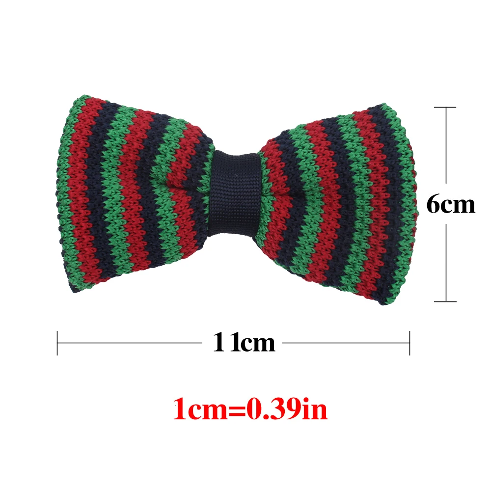 Men Knit Bow Tie Classic Knitted Bowtie For Men Women Adult Casual Striped Bow Ties For Business Wedding Cravats Boys Ties