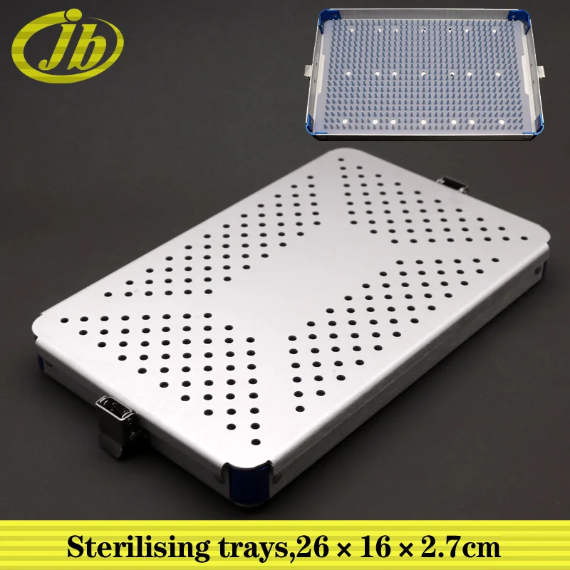 

Sterilising trays aluminum alloy 26*16*2.7cm single-deck ophthalmic instruments the sterilization box