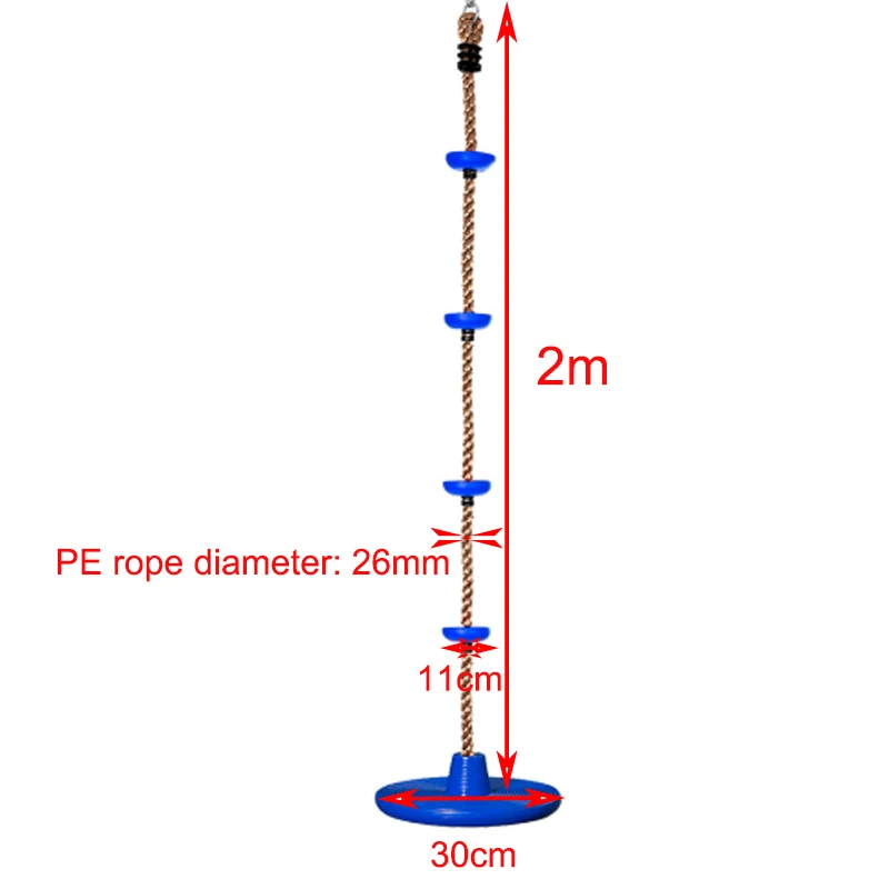 스윙 디스크 등반 장비 정원 놀이터 뒤뜰 스윙 게임 재미있는 등반 로프 어린이용, 야외 장난감