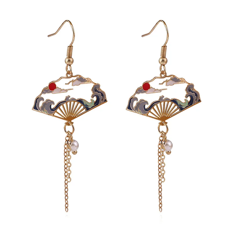 Koreanische neue süße geometrische Tropfenohrringe für Frauen, niedliche Katze, Kaninchen, Stern, Mond, asymmetrische baumelnde Ohrringe, Geschenk für Schmuck. – Detail 35