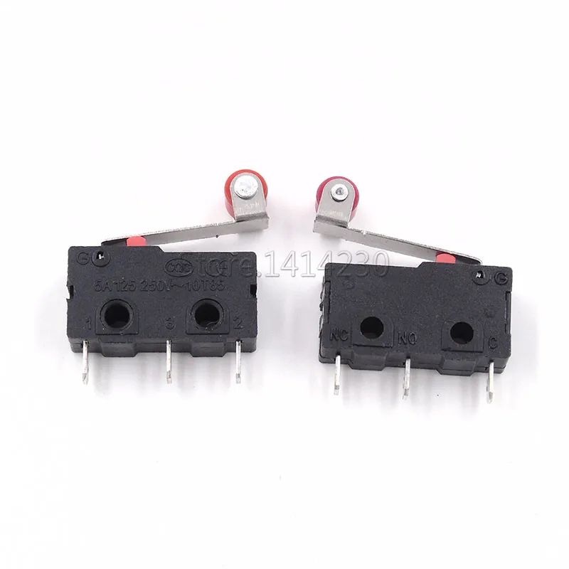 10PCS Hot sale Mini Micro Switch 3Pin With Roller Limit Switch