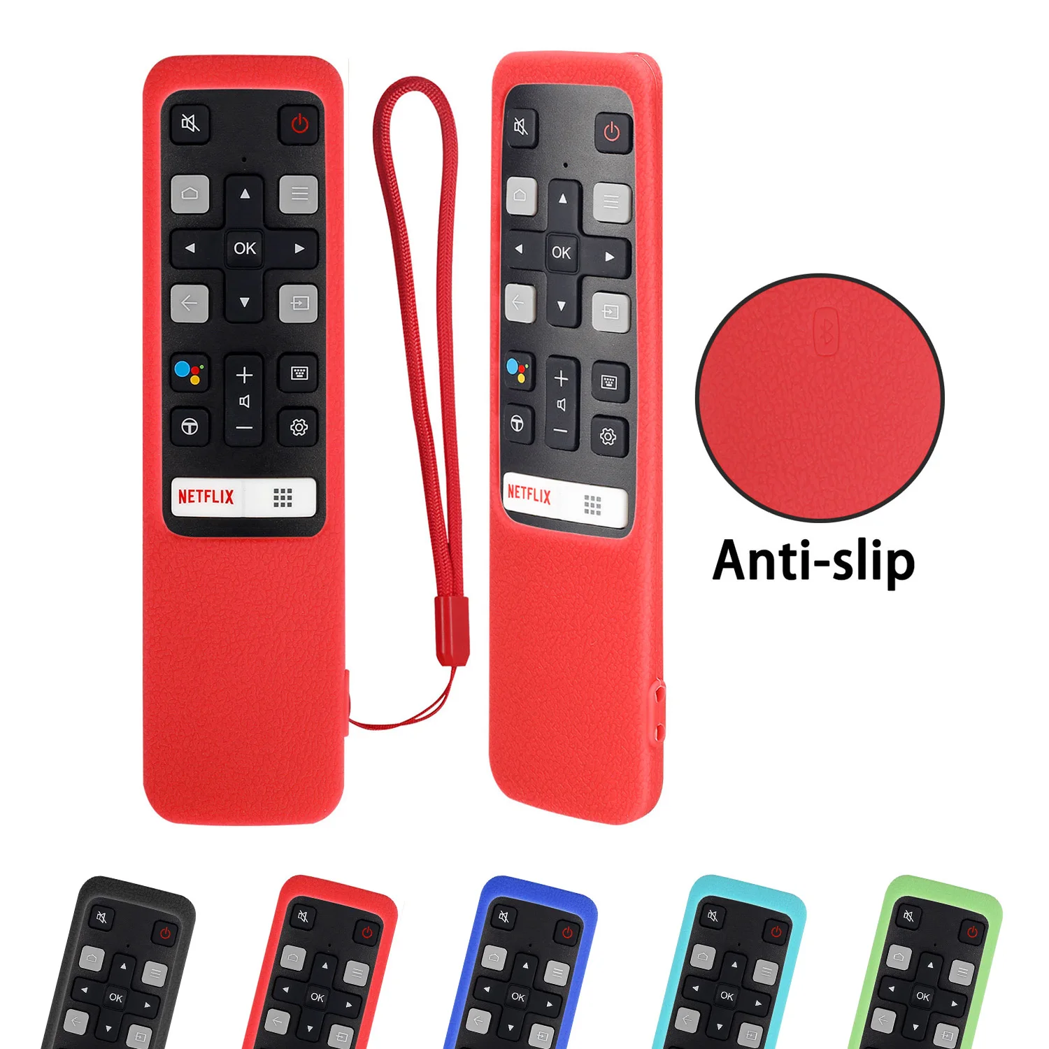 Silicone Sheath Cover Fit for TCL TV RC802V FMR1 FLR1 FNR1 65P8S 55P8S 55EP680 50P8S 49S6800FS 49S6510FS Remote Control Cover