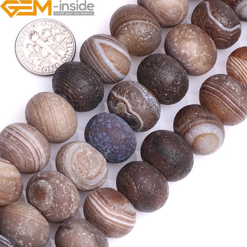 

Natural Rondelle Botswana Matte Agates Beads For Jewelry Making Bracelets Necklace 10mm-18mm 15inches DIY Jewellery Gem-inside