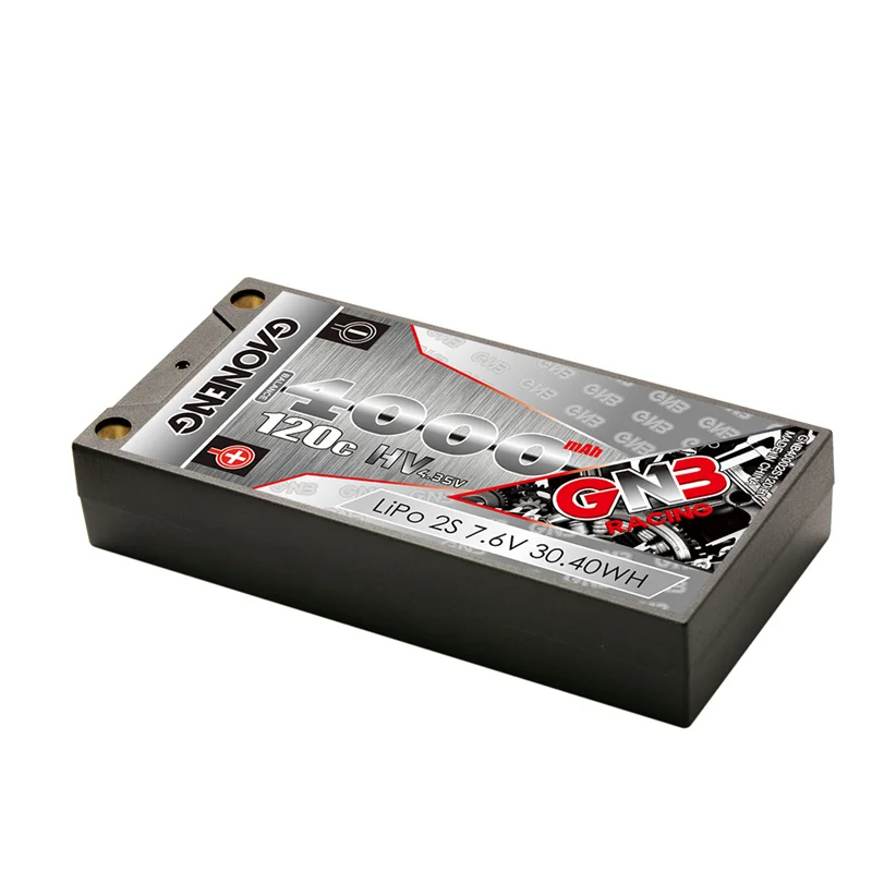 Batteria GAONENG GNB 7.6v 4000mAh 120C PLUS LiPo per telecomando ricambi auto da corsa con aggiornamento Shell batteria LiHV 2S