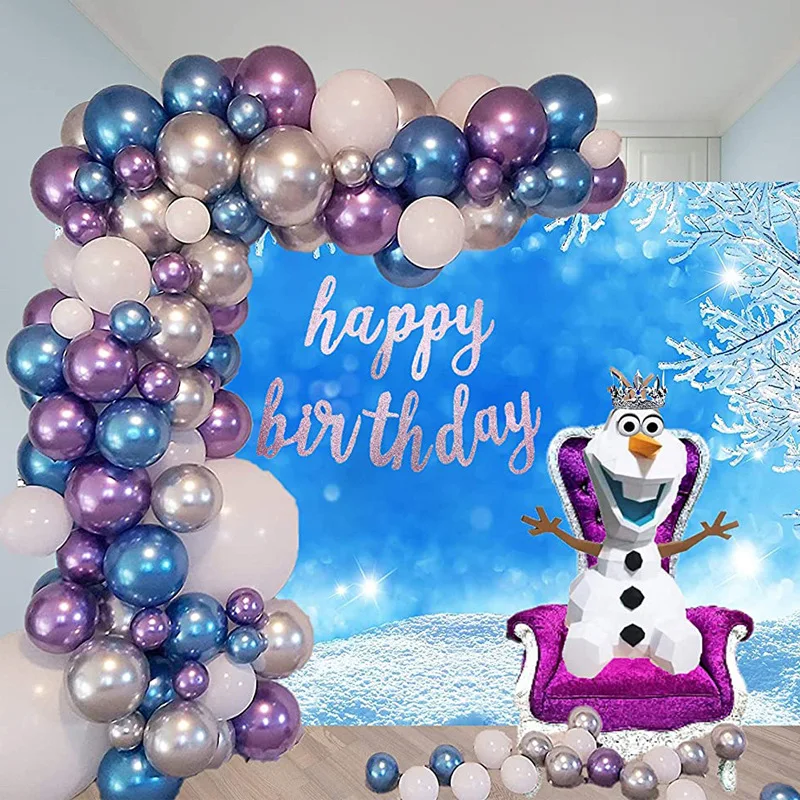 131Pcs Purple blue white latex balloon garland arch kit DIY wedding birthday party decoration balloon garland supplies