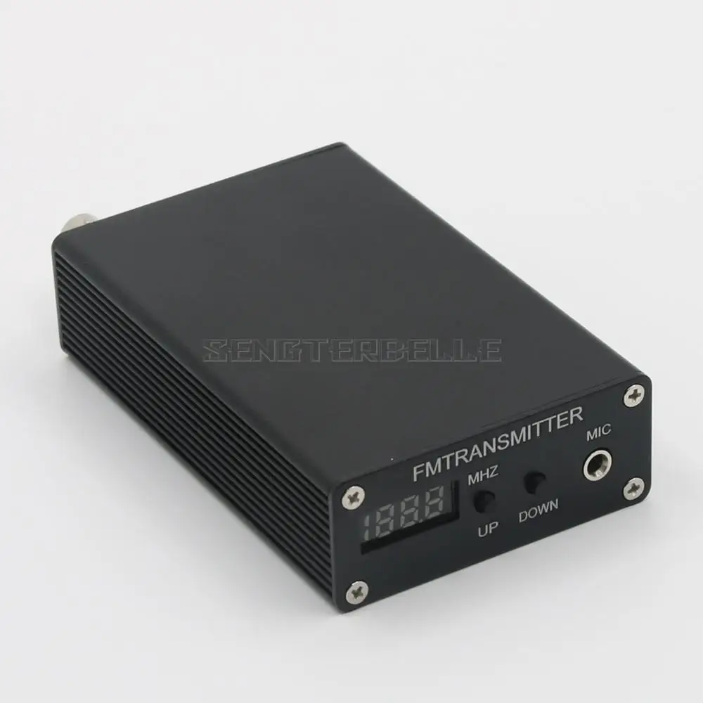 Transmissor forte rf70120 5w cnc estéreo portátil, sinal de alta fidelidade, circuito de microfone sem fio 87-109m de frequência