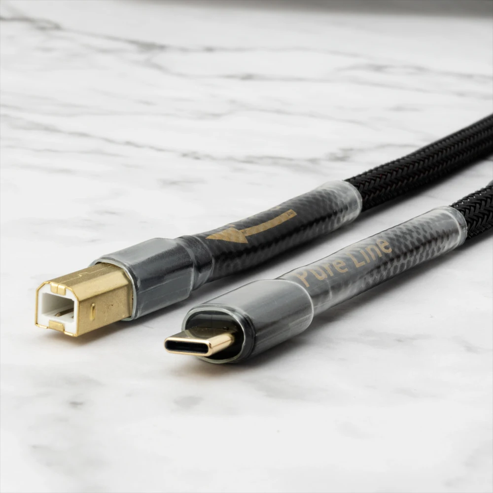 【Pureline】Canare L-4E6S Hifi usb dac cable usb b to type c Stereo cable 6N OFC Data audio digital Cable for mobile phone dac
