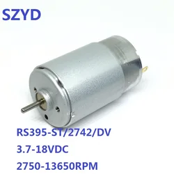 1PCS RS395-ST Micro DC Motor 395 3.7-18VDC 13650RPM High Speed For Sweeping Robot Toy Model