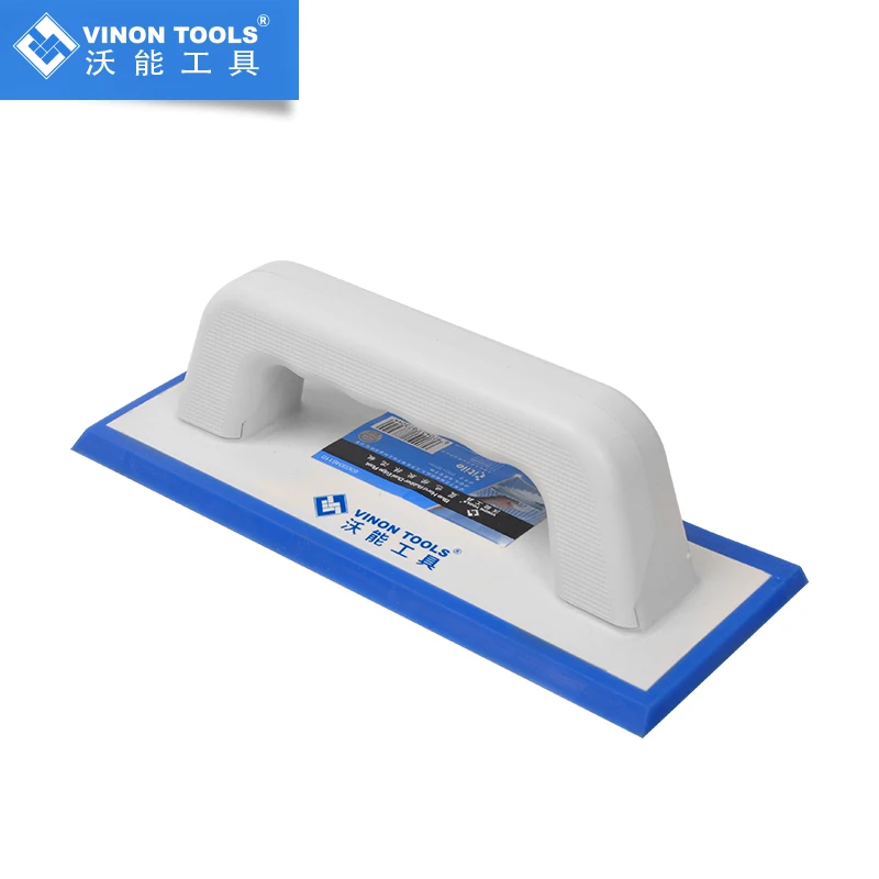 Beton EVA Karet Keras Dual Edge Float Trowel Kering Lapisan Plesteran Spatula Nat Ubin Alat Alat Konstruksi Plester Sekop