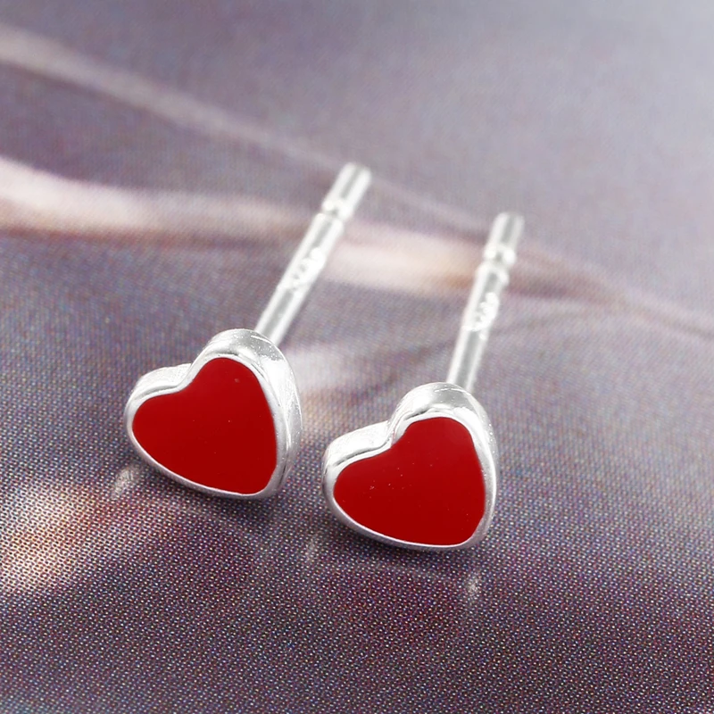 REETI 925 Sterling Silver Red H  Stud Earrings For Women 2018 New Trend Personality Lady Fashion Jewelry
