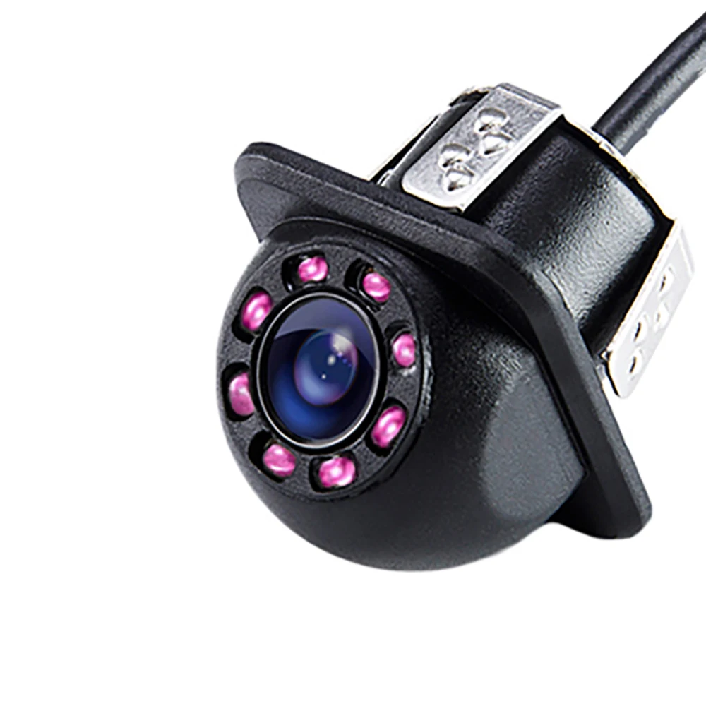 Hippcron Auto Achteruitrijcamera 8LED Nachtzicht Omkeren Auto Parking Monitor CCD Waterdichte HD Video