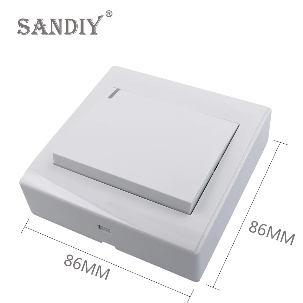 Light Switch Wall Mount Switch White Panel Surface Mounted Power Supply Switches 2 Switches Control 1 Light1/2 Way 10A SANDIY