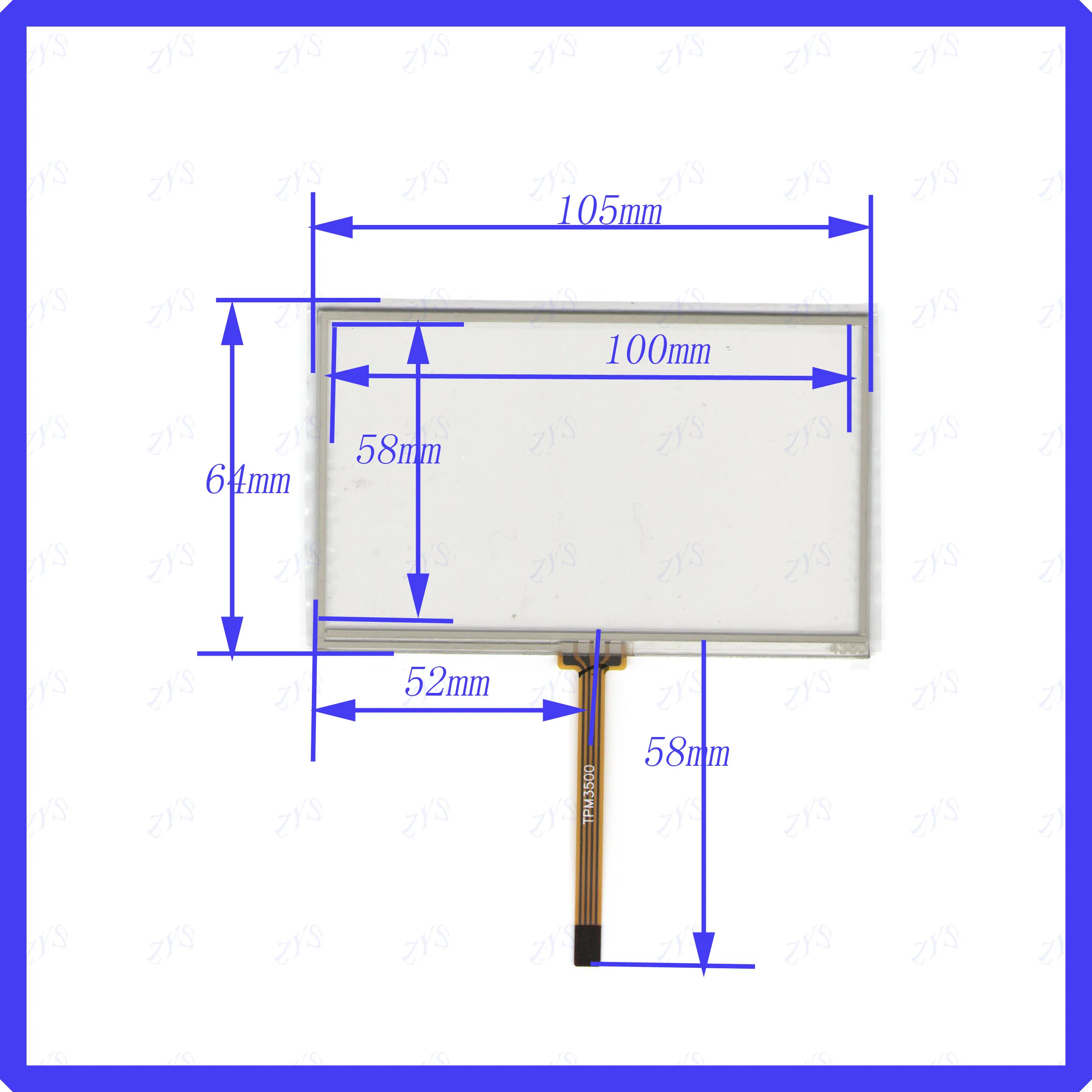 

ZhiYuSun 5pcs/lot wholesale 4380 105*64mm suitable 4lines resistance screen this is compatible blass suitable 105*64 4380