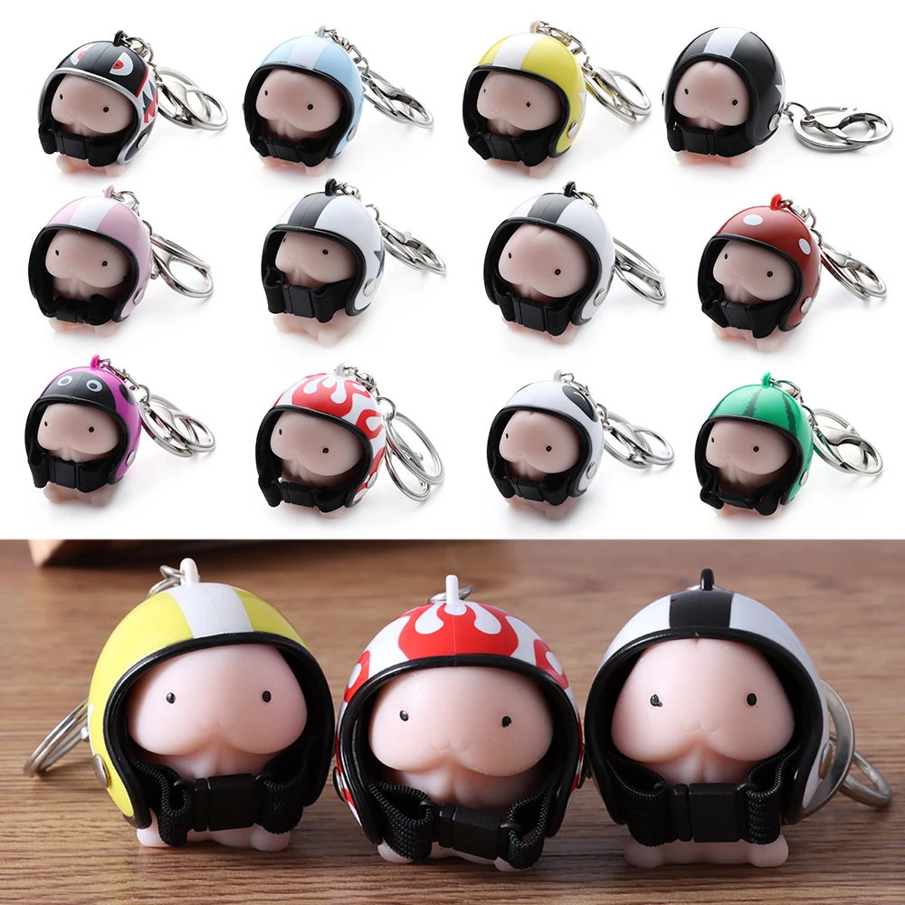 Creative Motorcycle Safety Helmets Key Ring Car Auto Five-star Keychain Pendant Classic Keyfob Casque Holder Car Accessories