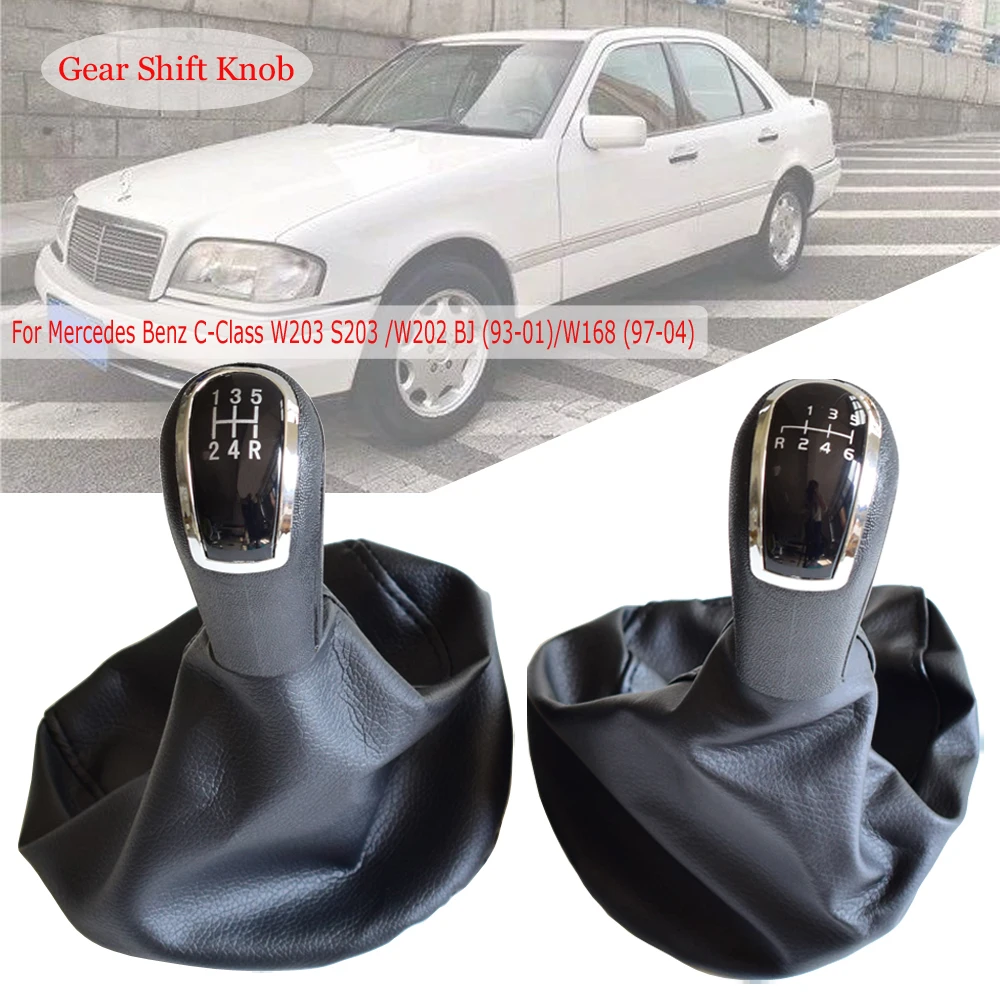 لمرسيدس C-Class W202 W208 E-Class W210 W203 S203/W245 W169 (04-12)/W168 (97-04) 5 6 سرعة والعتاد التحول المقبض الجراب واقي أحذية بلاستيك