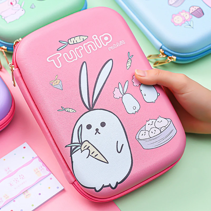 Pencil Case Cute Rabbit Estuche Escolar Large Capacity Pencilcase Estuche Lapices Cartoon Pencil Case Kawaii Trousse Scolaire