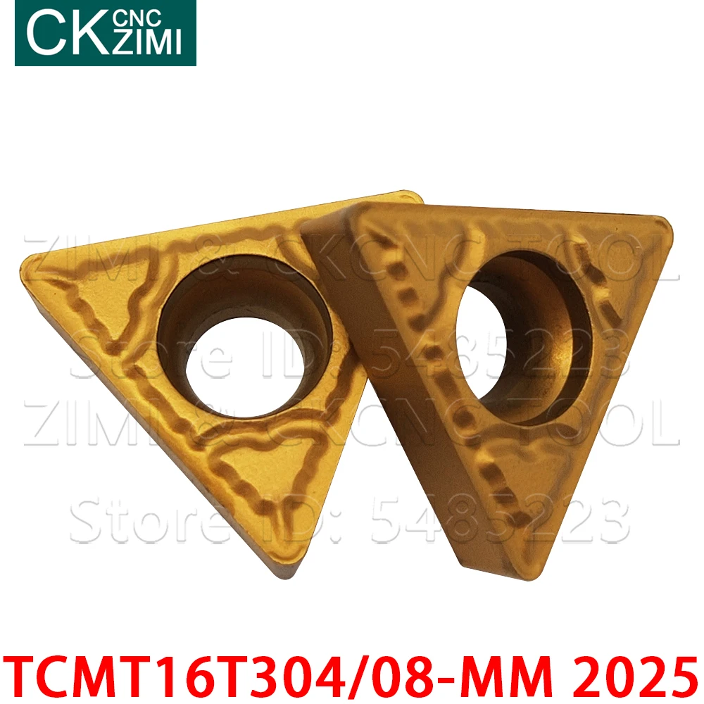 TCMT16T304-MM 2025 TCMT16T308-MM 2025 hartmetall einsätze dreieck drehen tool klinge CNC Metall drehmaschine werkzeuge TCMT für edelstahl