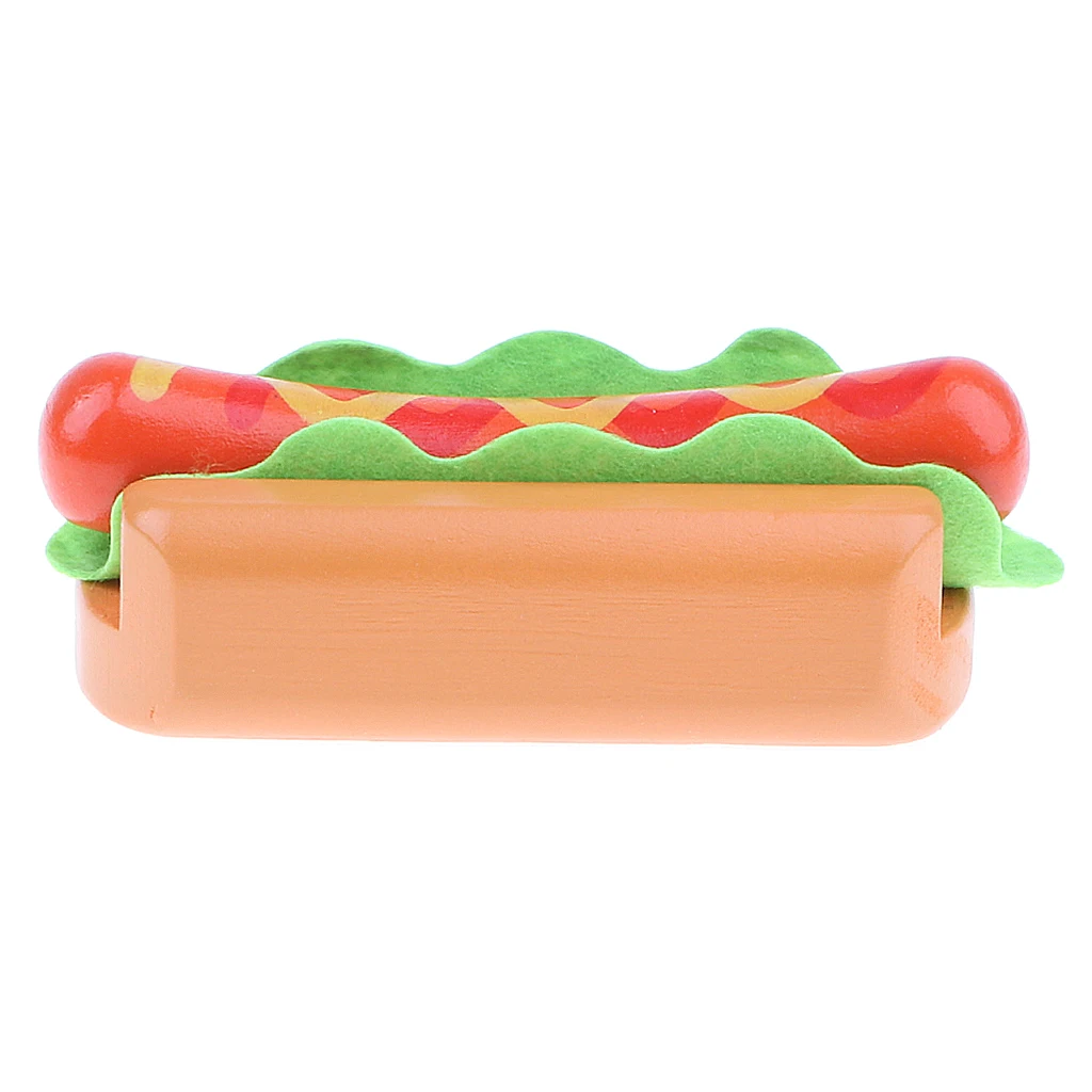 Holz Hot Dog Küche Lebensmittel Spielen Entwicklungs Pretend Spielen Geburtstag Geschenk