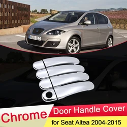 for Seat Altea 2004 2005 2006 2007 2008 2009 2010 2011 2012 2013 2014 2015 Chrome Door Handle Cover Trim Catch Car Accessories