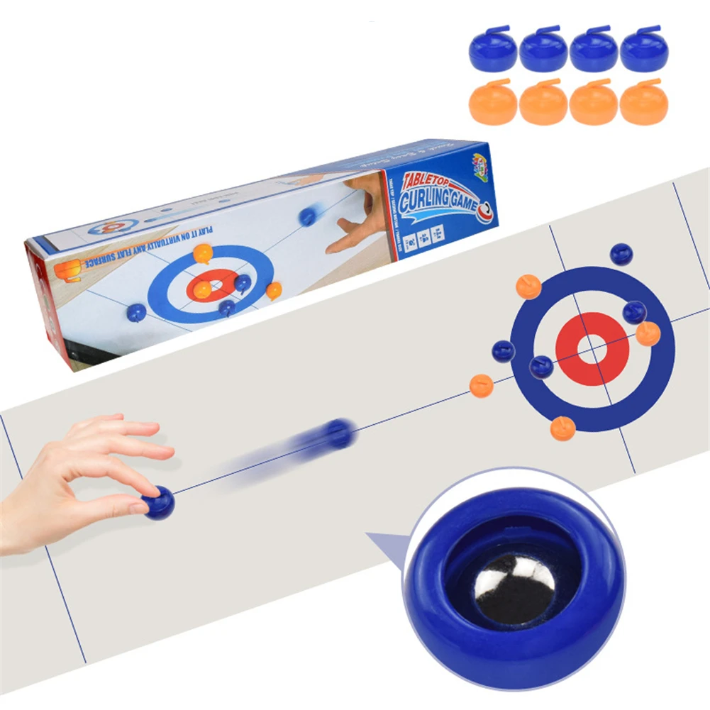 

Mini Table Curling Ball Foldable Board Game for Kids, Recreation and Entertainment, Parent-Child Interaction, Family Party Games