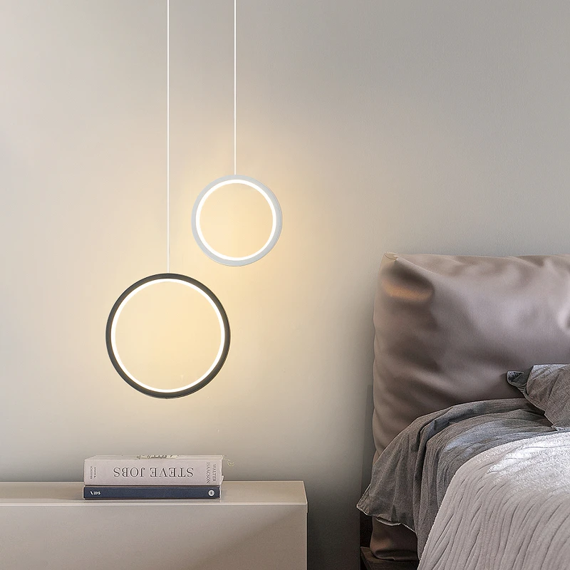 

Nordic led ring light Pendant lights simple Bedroom Chandelier Kitchen fixture deco indoor lighting Modern pendant ceiling lamps