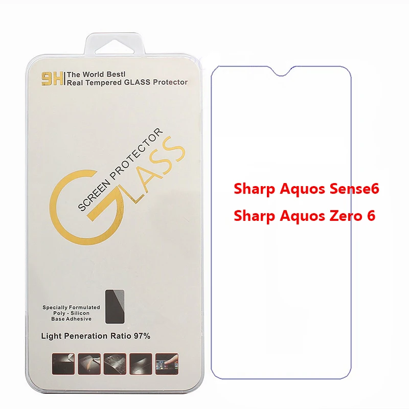 2.5D HD Screen Protector for Sharp Aquos Sense6 Zero6 Clear Tempered Glass for Sharp Aquos Sense 6 Zero 6 Glass Film