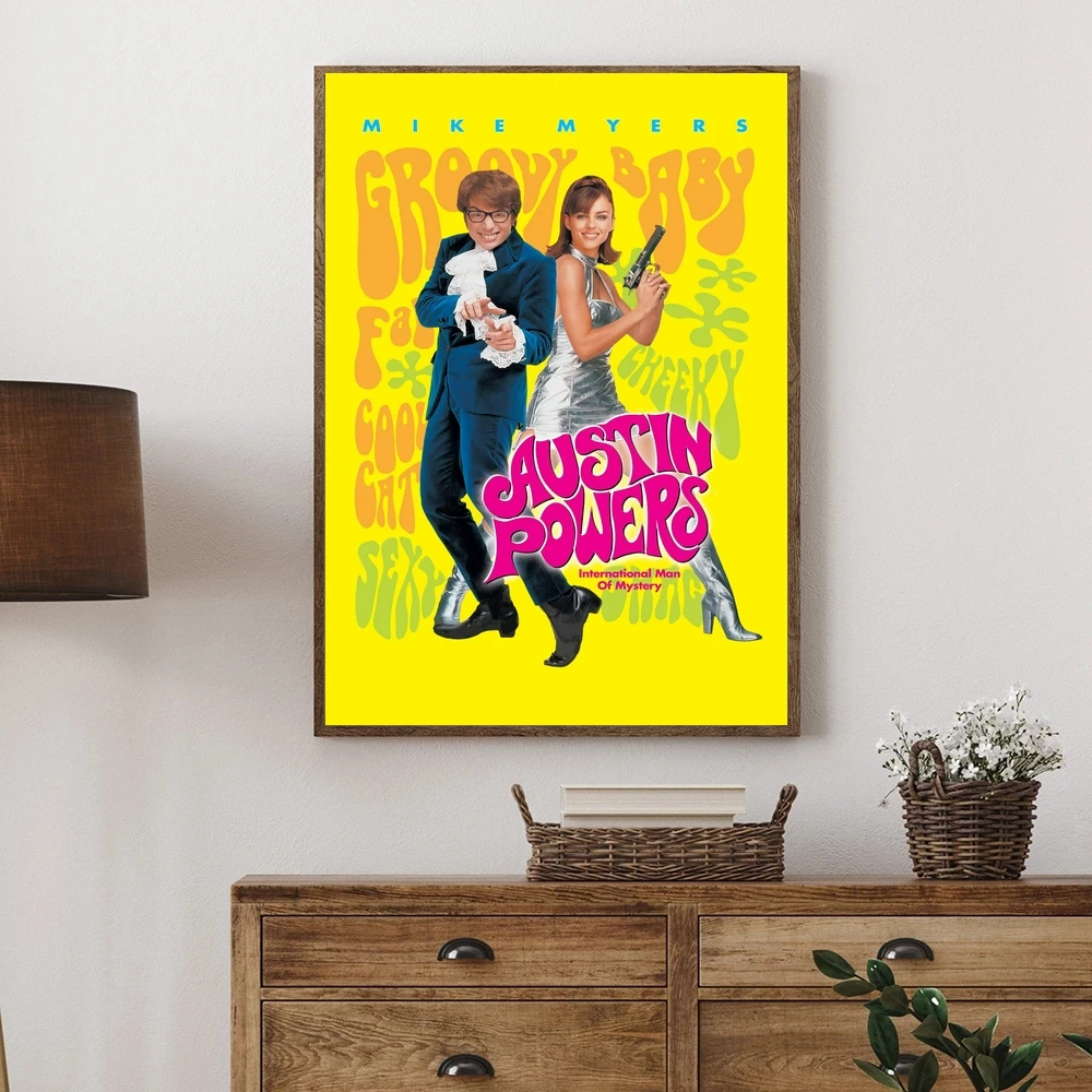 Austin Powers Movie Poster Canvas Print Home Wall Painting Decoration (No Frame)