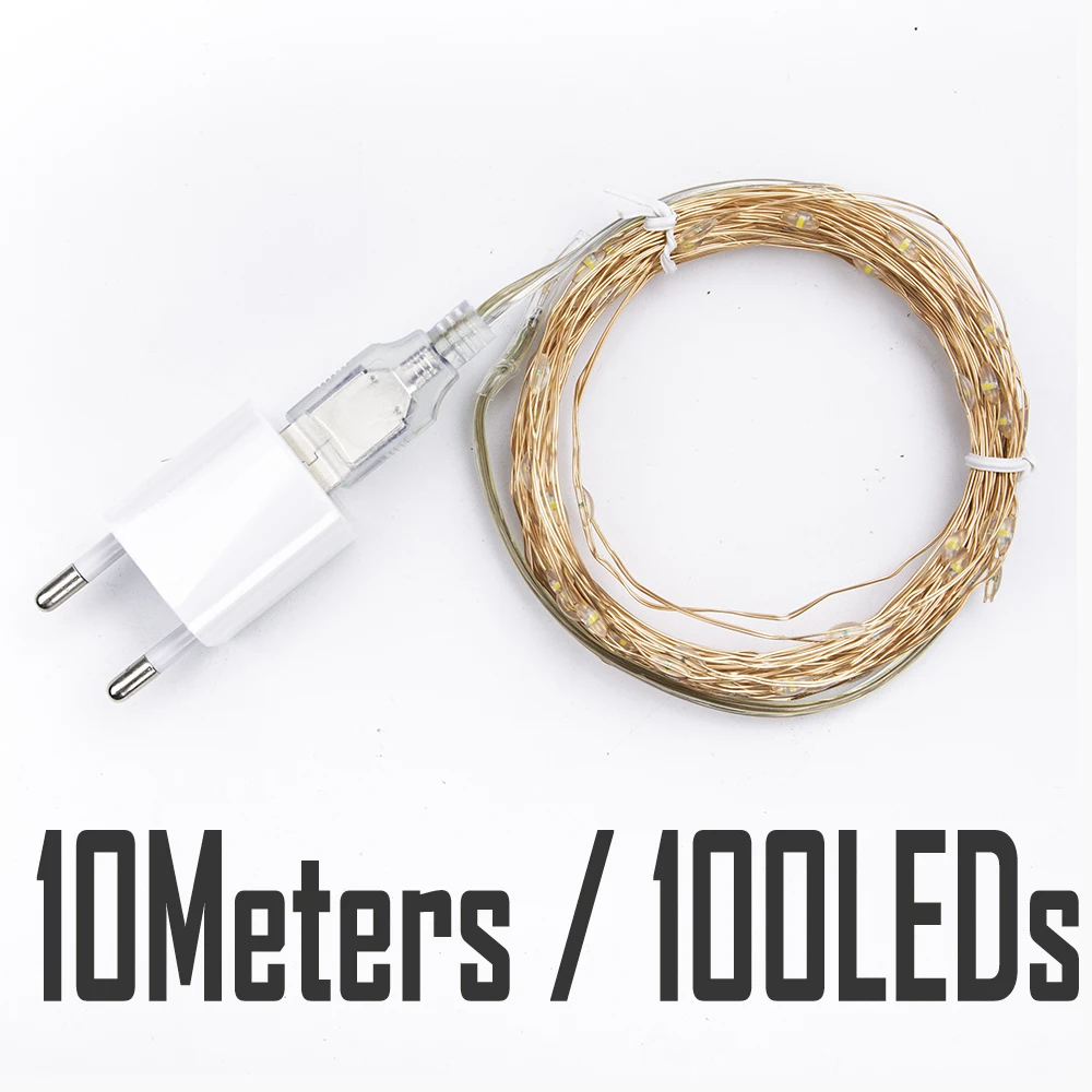 120M 1200 LED String Fairy Lights Christmas Plug In for Outdoor Wedding Party Holiday Garden Outdoor Bedroom Decoration