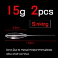 2 Piezas de 15g que se Hunden