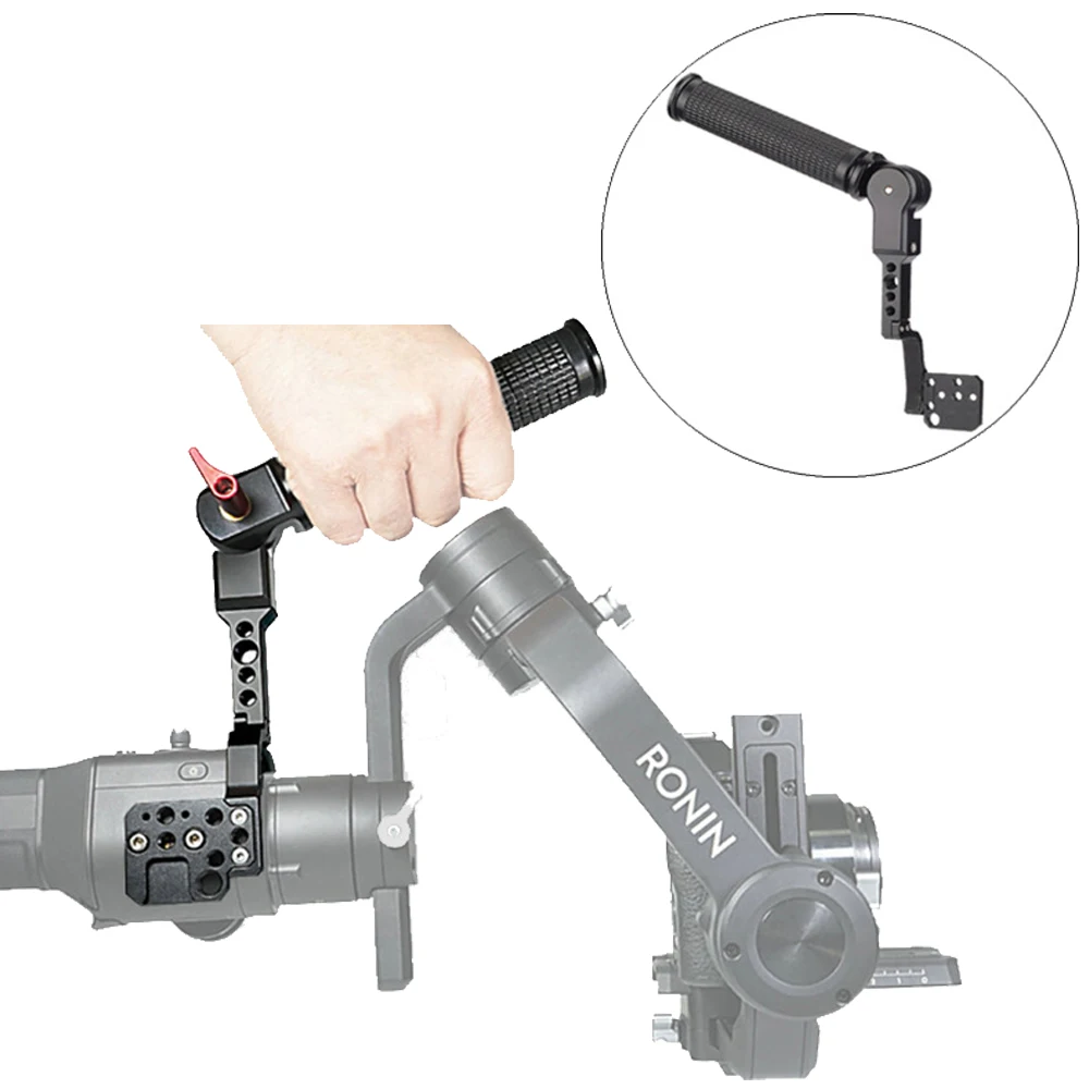 

JINTU Ronin-SC Handle Grip for DJI Ronin SC w Cold Shoe Mount Monitor/Microphone/LED Light Low Angle Shots Gimbal Video Shooting