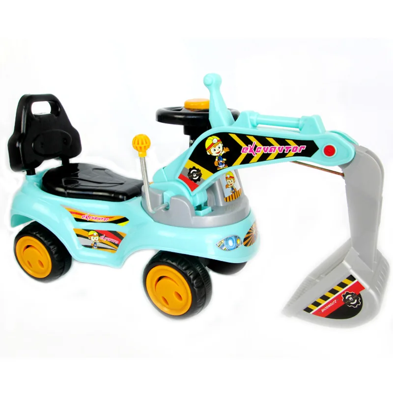 LazyChild 2021 Children Excavator Can Sit To Ride Roller Coasters Large Music Toy Truck Excavator Undertakes Toys