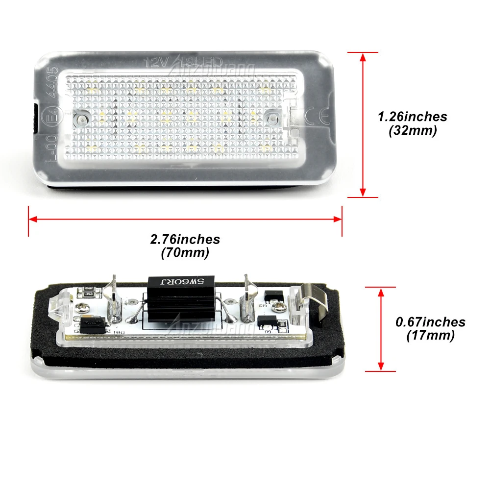 LED LICENSE NUMBER PLATE LIGHT For FIAT 500 / C ABARTH 2009 2010 2011 2012 2013 2014 2015 CANBUS TARGA 51800482 Parking Lamp