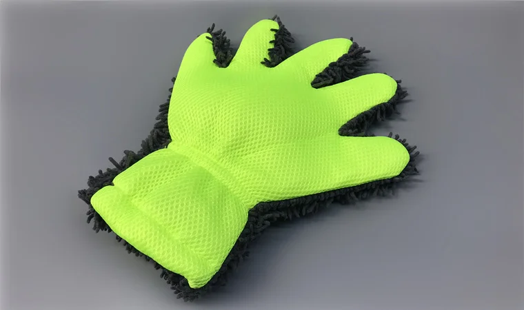 Lucullan 2 IN 1 Microfiber Chenille Car Wash Glove Auto Detailing Tools Premium Car Wash Cleaner Mitt